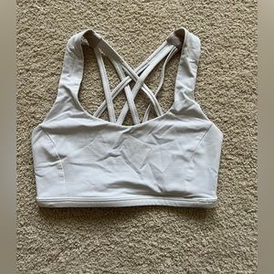 White Lululemon sports bra